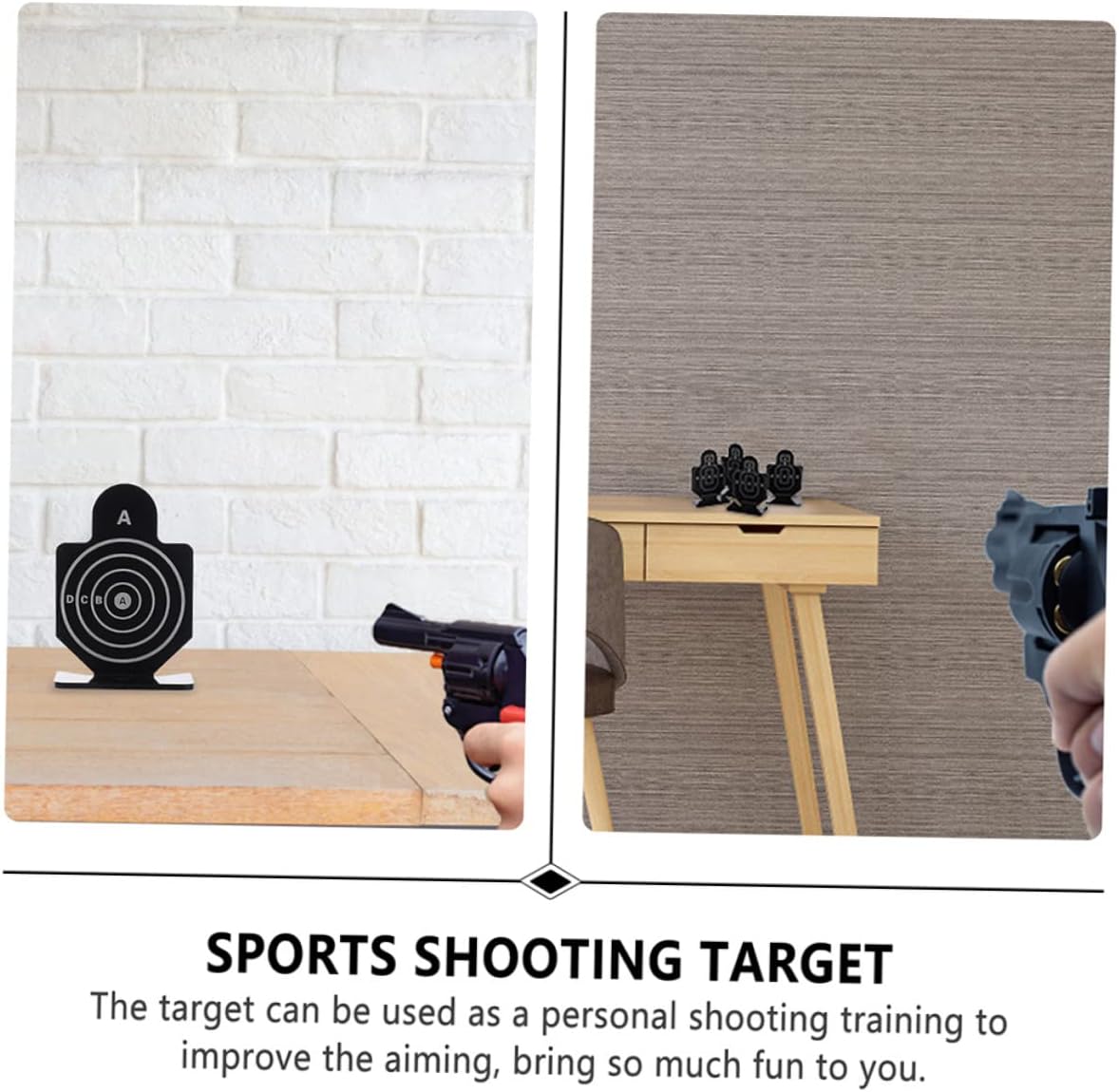 Aluminum Alloy Training Targets 2 Boxes 4 Pieces for Indoor Use Black | Professional Training, Stable Stand Setup, Accurate Hit Practice, Indoor Entertainment Target System, Easy to Use