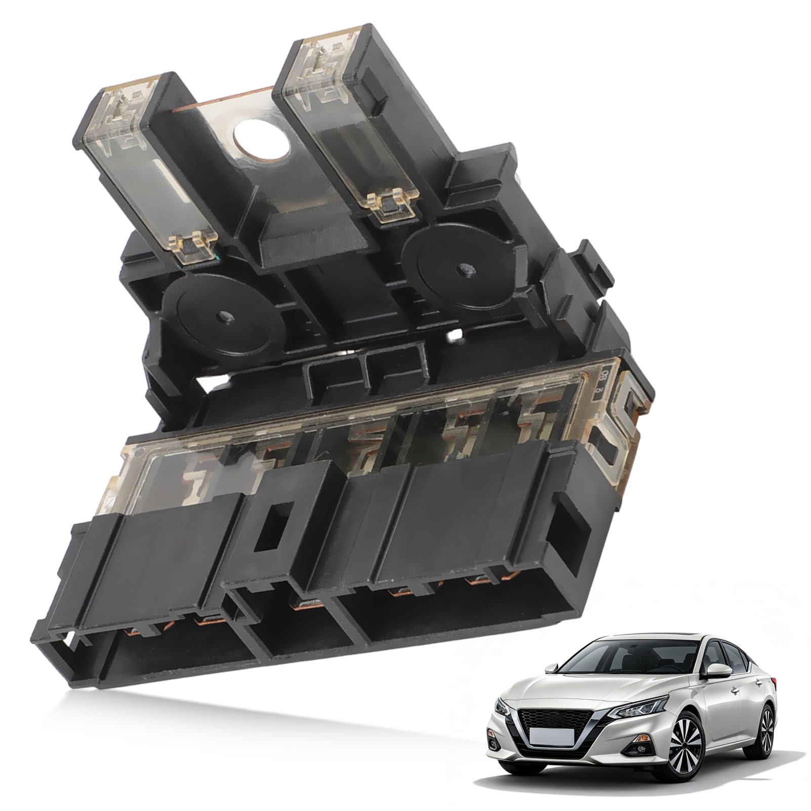 Fusible Batterie à Charge Positive 24380BB50A 2438079913 pour G35 FX35 FX45 NV200 Juke Rogue Sport, Borne Fusible Batterie 32V 50A/100A/450A Connecteur 5 Broches Interface