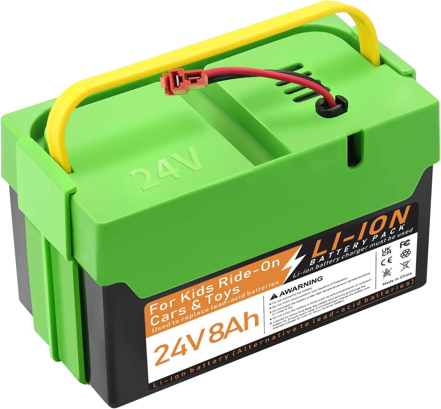 24V 8Ah Li-ion Rechargeable Battery, Replacement Battery Compatible with Best Ride on Cars Thunder UTV Kids Ride-On Car
