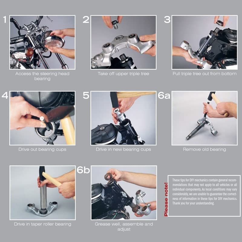 Roulement de direction moto 304812 roulements rouleaux coniques 30x48x12 - 6