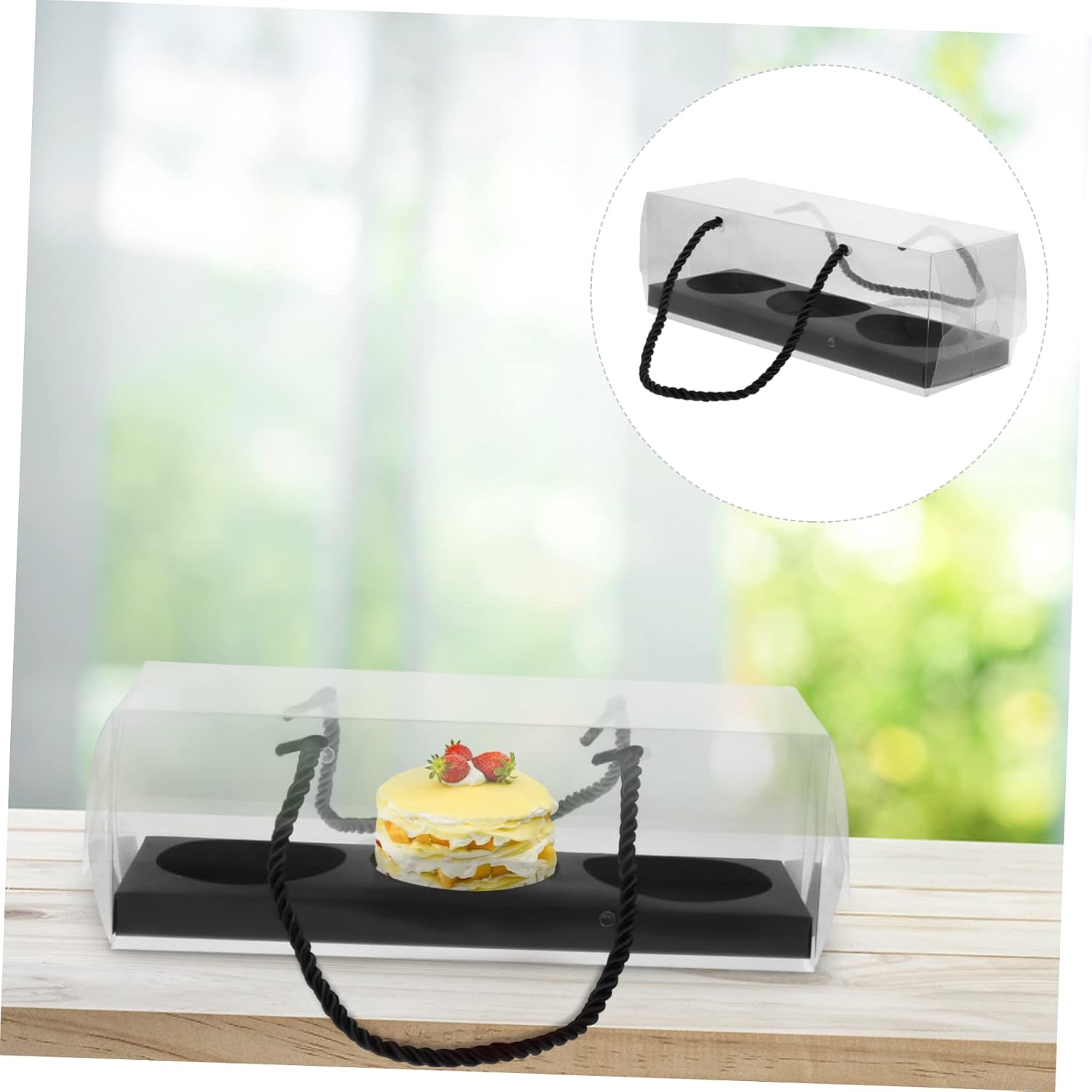 KICHOUSE Dessert Wrapping Boxes 10pcs Egg-yolk Puff Containers Reusable Cake Packaging for Baking