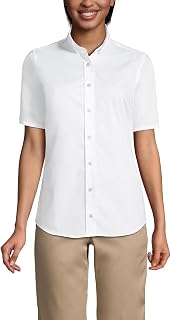 Uniforme escolar para mujer Camisa elástica de manga corta No Gape