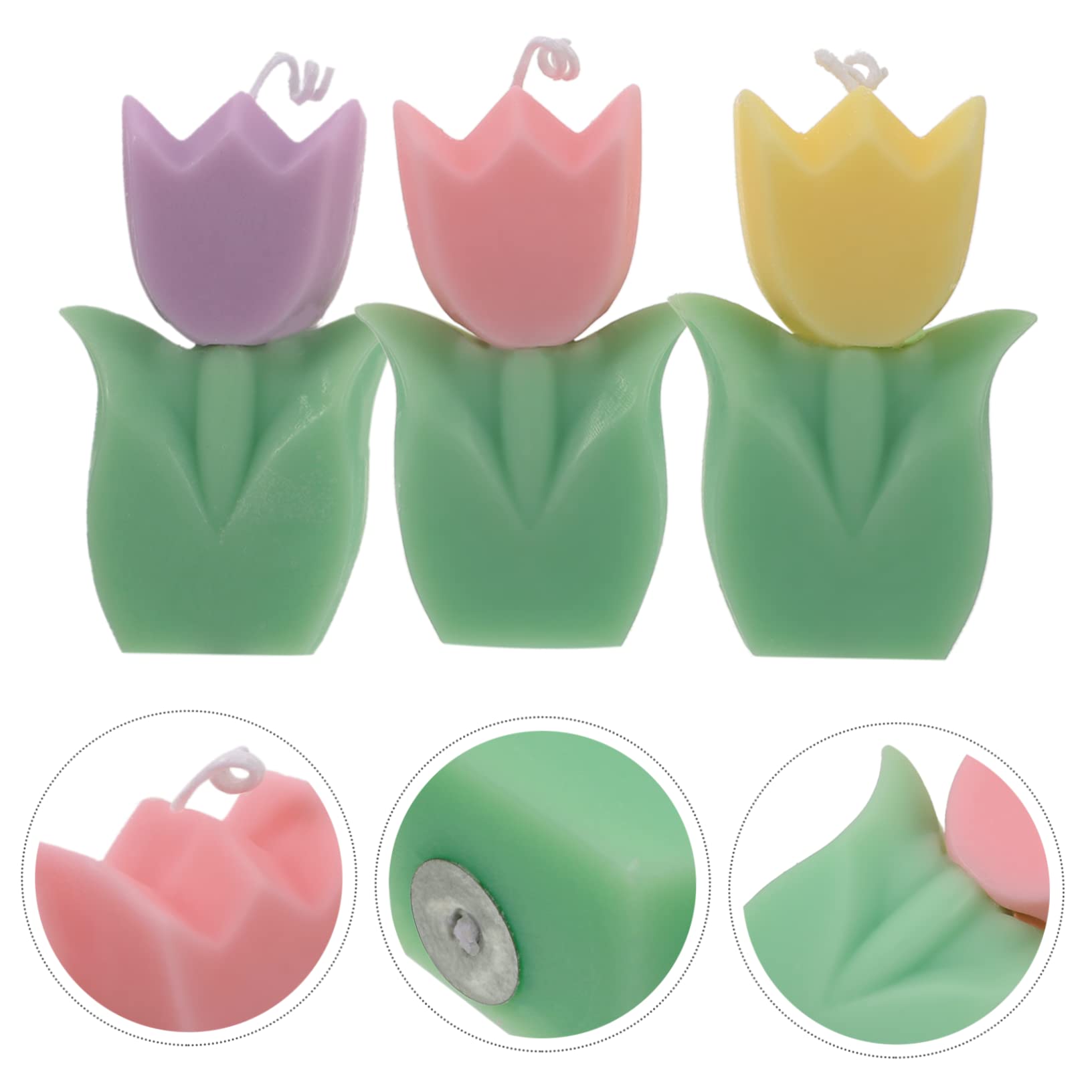 Paquete De 3 Velas Decorativas Con Forma De Vela Para Decoración Del Hogar Para Pascua