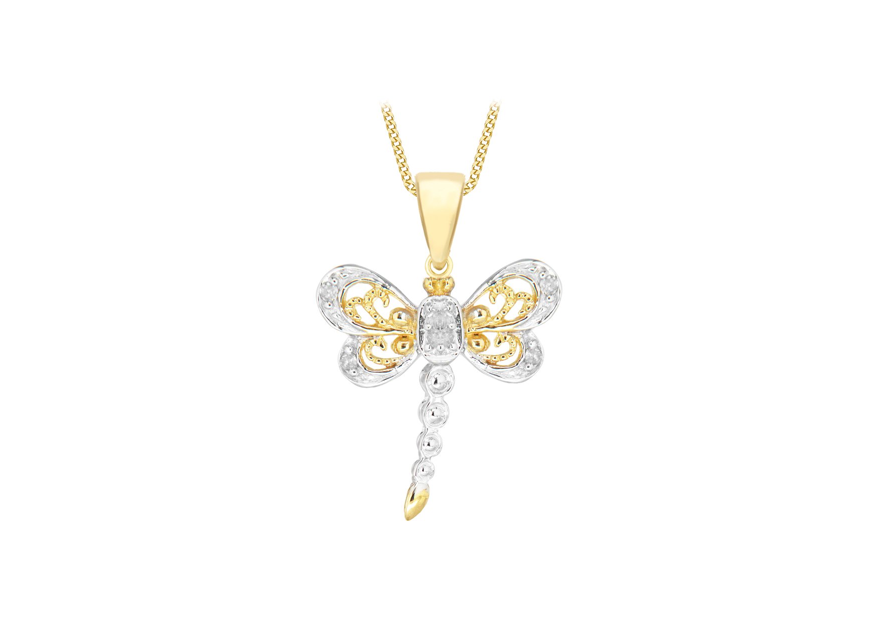 CARISSIMA Gold Collar de mujer con oro amarillo de 9 quilates (375/1000), diamante, 46 cm