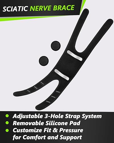 Miniatura 2 de Alivio del dolor de ciática para el dolor del nervio ciático, espalda baja, almohadillas de presión dobles ajustables de compresión dirigida a la