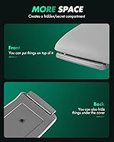 Vista 5 de SCITOO Kit de tapa de consola central gris para Audi A4 2002-2008 para Audi A4 2004-2009 para Audi A4 Quattro cubierta de consola central