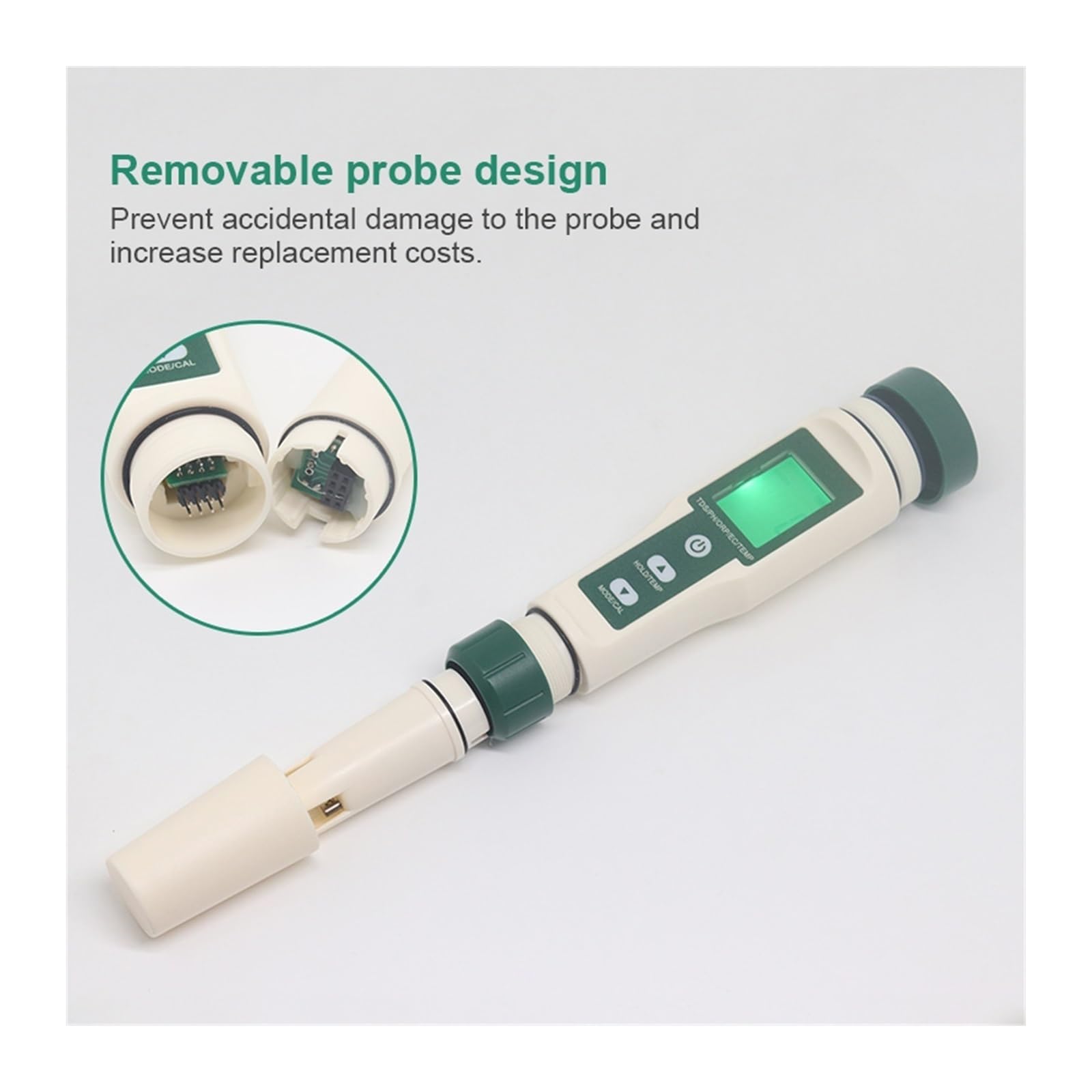 Kit per l'analisi dell'Acqua, 10 in 1 PH/TDS/EC/SALE/TEMP/SG/ORP/H2/Fertile/Resistività Tester di monitoraggio della qualità Acqua for Piscine, Potabile, acquari