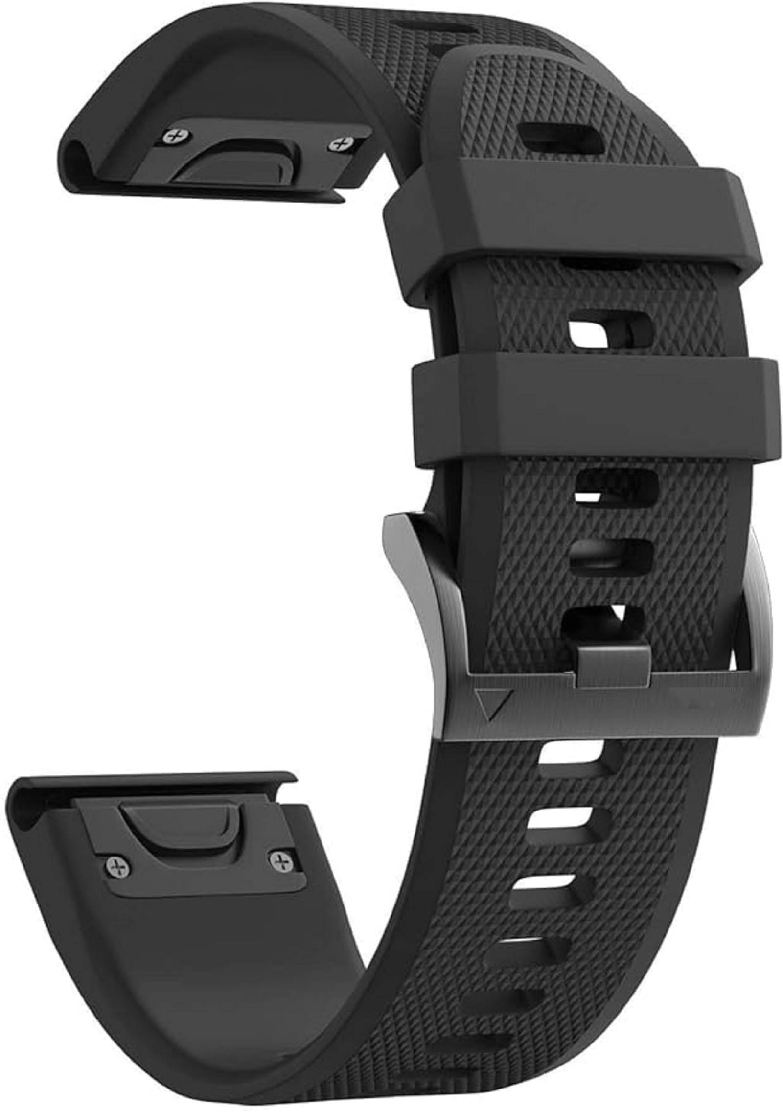 Silicone Replacement band 22 mm Compatible with Garmin watch Fenix 7 | Fenix 6 | Fenix 5 | 6 Pro | 5 Plus | Approach S60 | Forerunner 945 Smartwatch strap (Black)