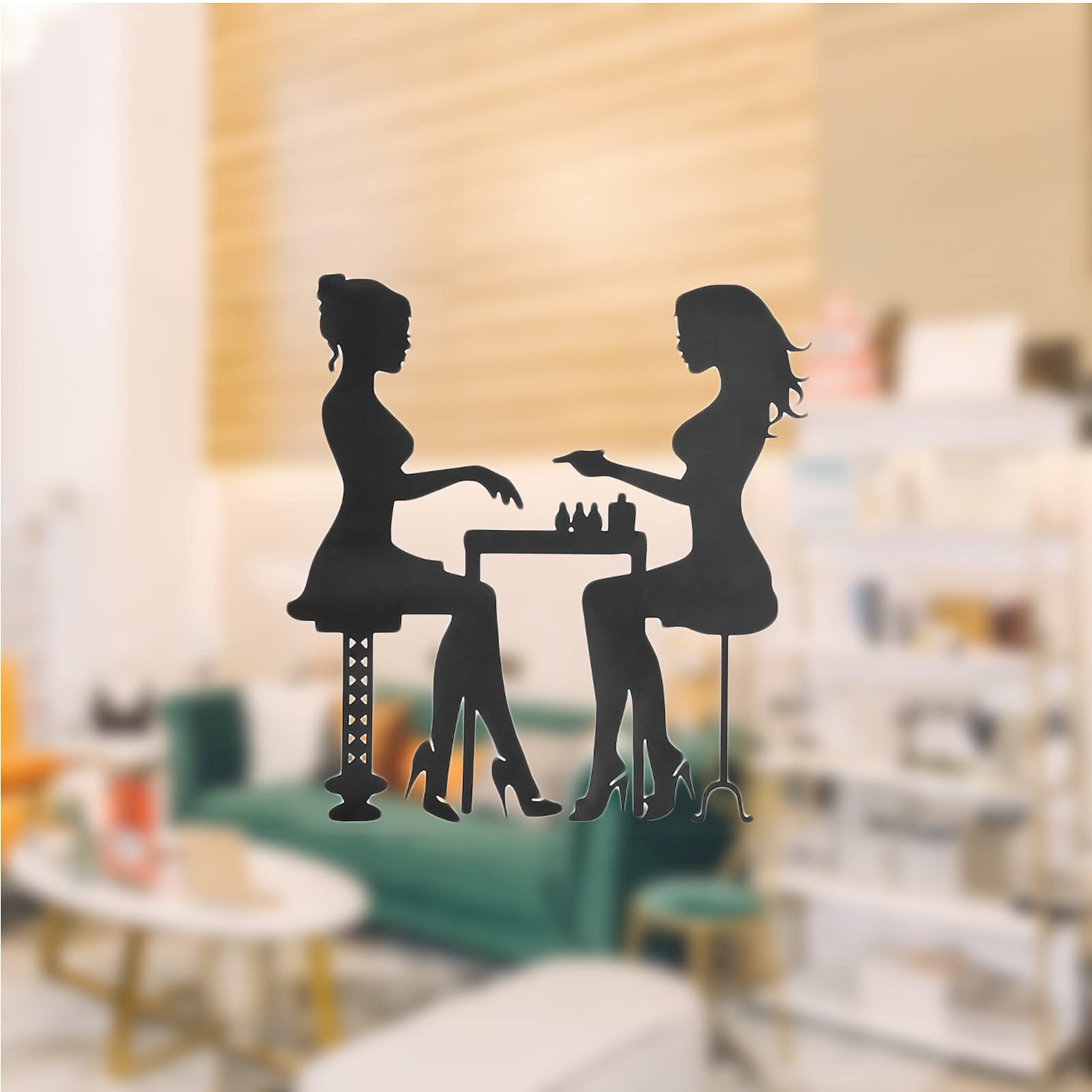 Adesivo Decorativo per Salone di Bellezza Adesivo Parete Impermeabile Durevole Ed Elegante per Saloni di Bellezza Materiale Vinilico in PVC (L)