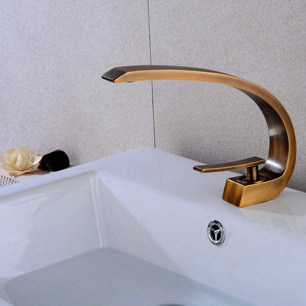 Robinetterie épaisse en bronze au design cascade haut de gamme