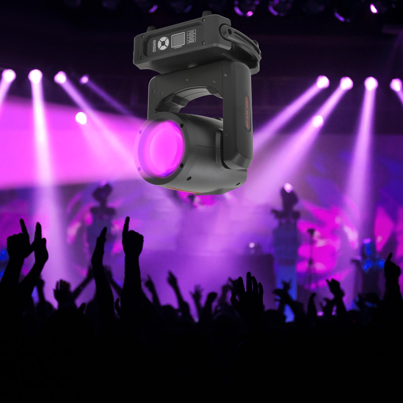 295W Moving Head Beam Light RGBW LED DMX512 - Foco de escenario con 5 efectos de luz para discoteca, fiesta, boda, baile