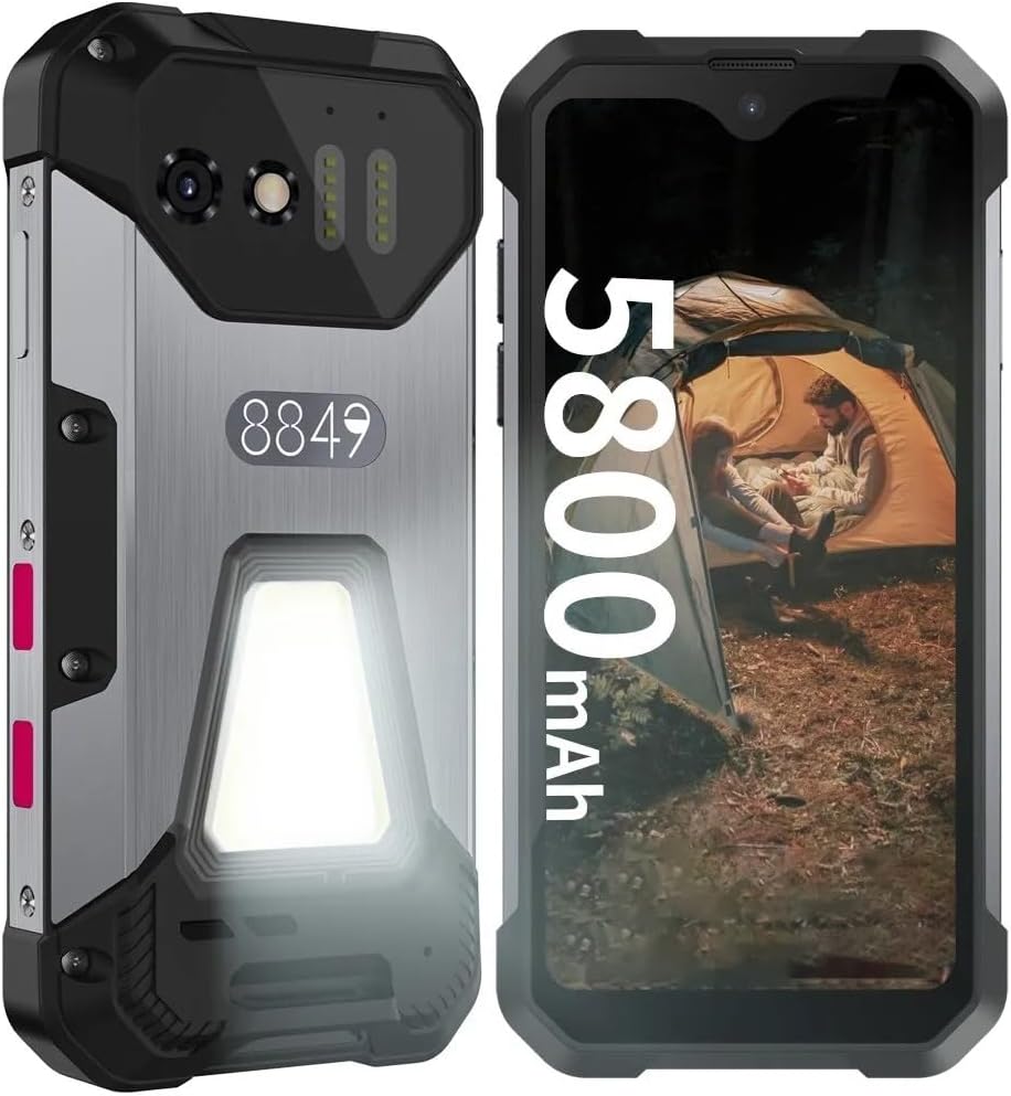 Unihertz Tank Mini 1 Rugged: 12Gb + 256Gb - 100MP Camera - 4.3" QHD+ Screen - IR Blaster Remote: 5800mAh Battery with 33W Fast Charging: 800 Lumens Camping Light (5 Modes)