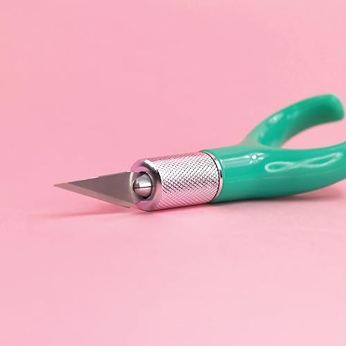 Miniatura 7 de Excel Blades K71 - Cuchillo ergonómico de 7 pulgadas con lazo para el dedo, suministros de manualidades, cuchillo para álbumes de recortes y