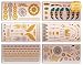 Metallic Tattoos By McCoy & Mercier - 5 Sheets + Bonus Feather Designs Packed with Eye-catching Gold, Silver & Blue Metallic Designs