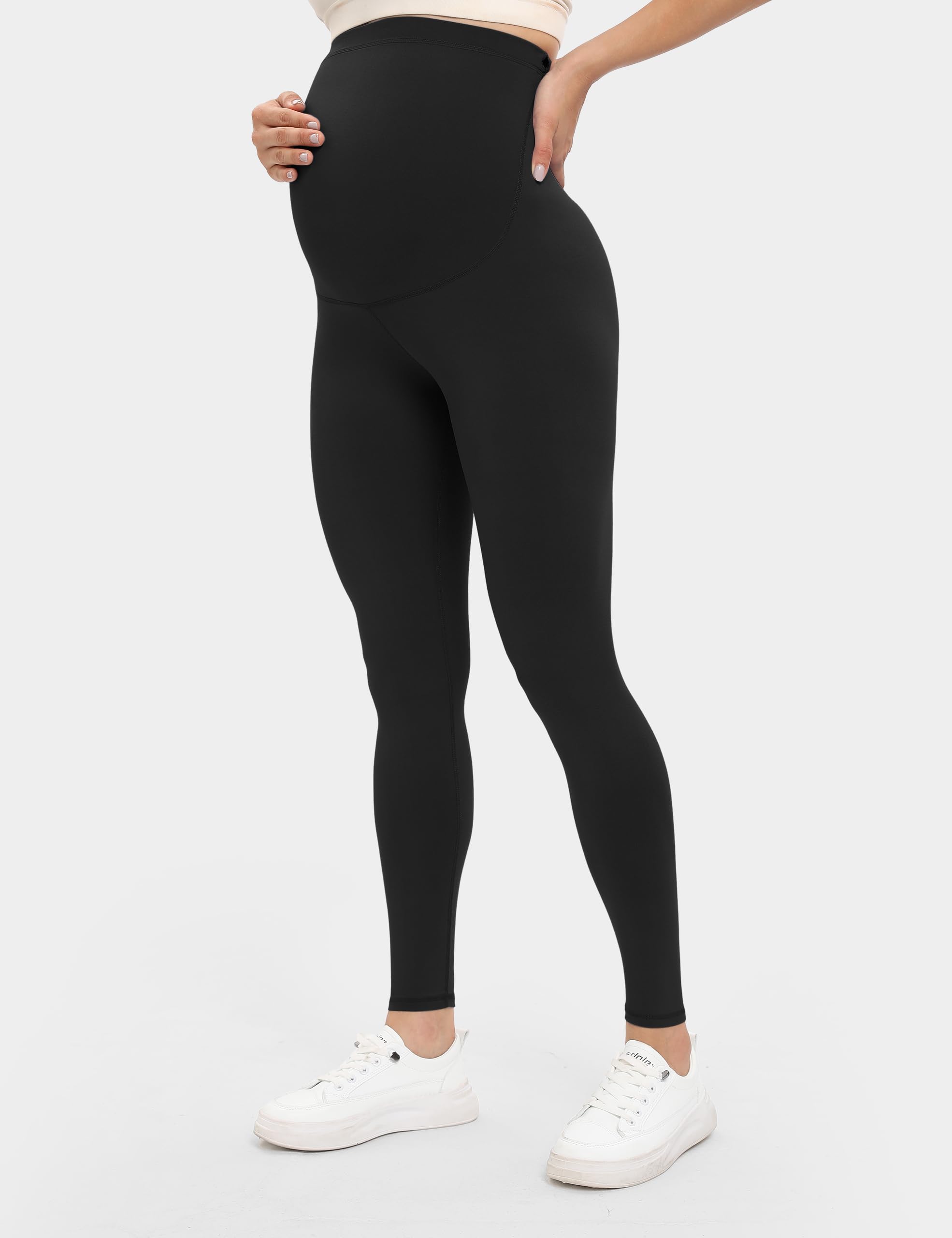 Buttergene Paquete de 5 leggings de maternidad Creamlush para mujer, pantalones de yoga de maternidad, leggings de embarazo, ropa de maternidad