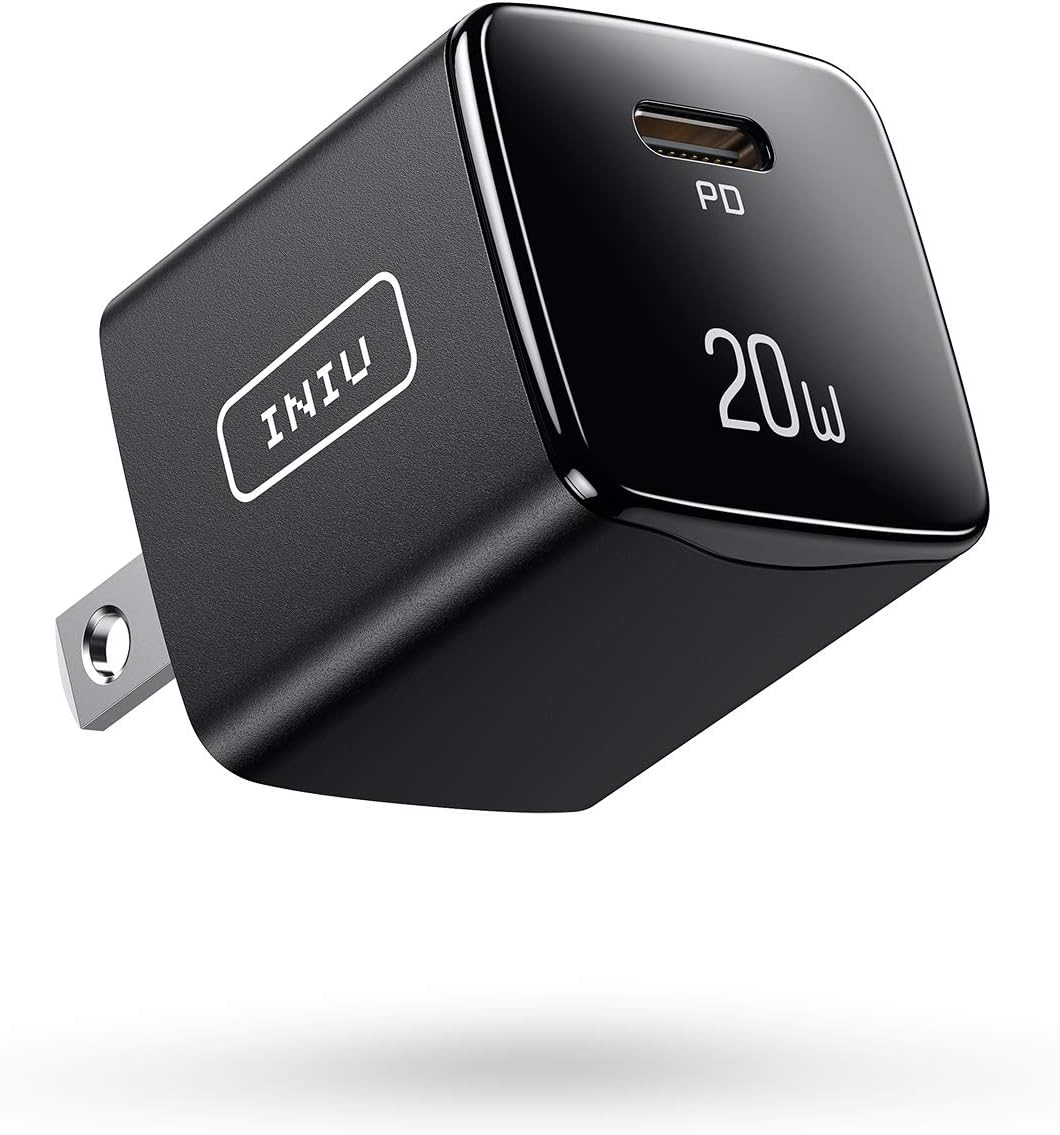 INIU USB C Charger, 20W PD 3.0 Compact Fast Charger Type C Wall Charger, USB-C Power Adapter for iPhone 13 12 Pro Max 11 XR XS X 8 SRSamsung Galaxy S21 Note 20 Google Pixel LG iPad Pro Airpods etc