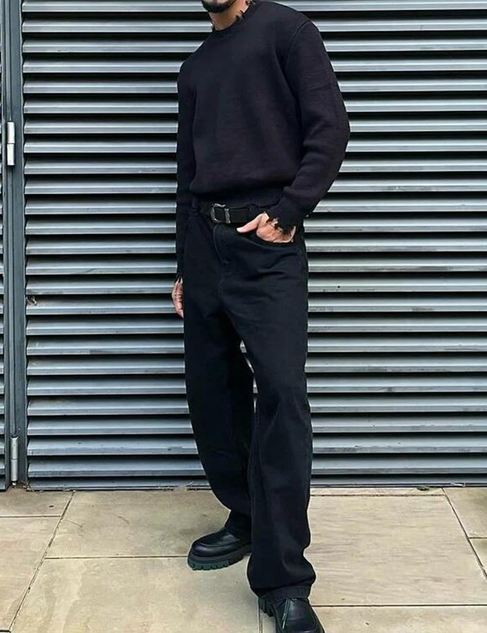 Dcincell Men's Baggy Jeans Loose Fit Y2k Skater Denim Pants Casual Vintage Fashion Straight Leg Hip Hop Trousers - Image 5