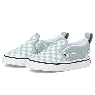 Vans Kids Slip On V (Toddler/Little Kid) Kids Shoes Color Theory Checkerboard Pure Grey