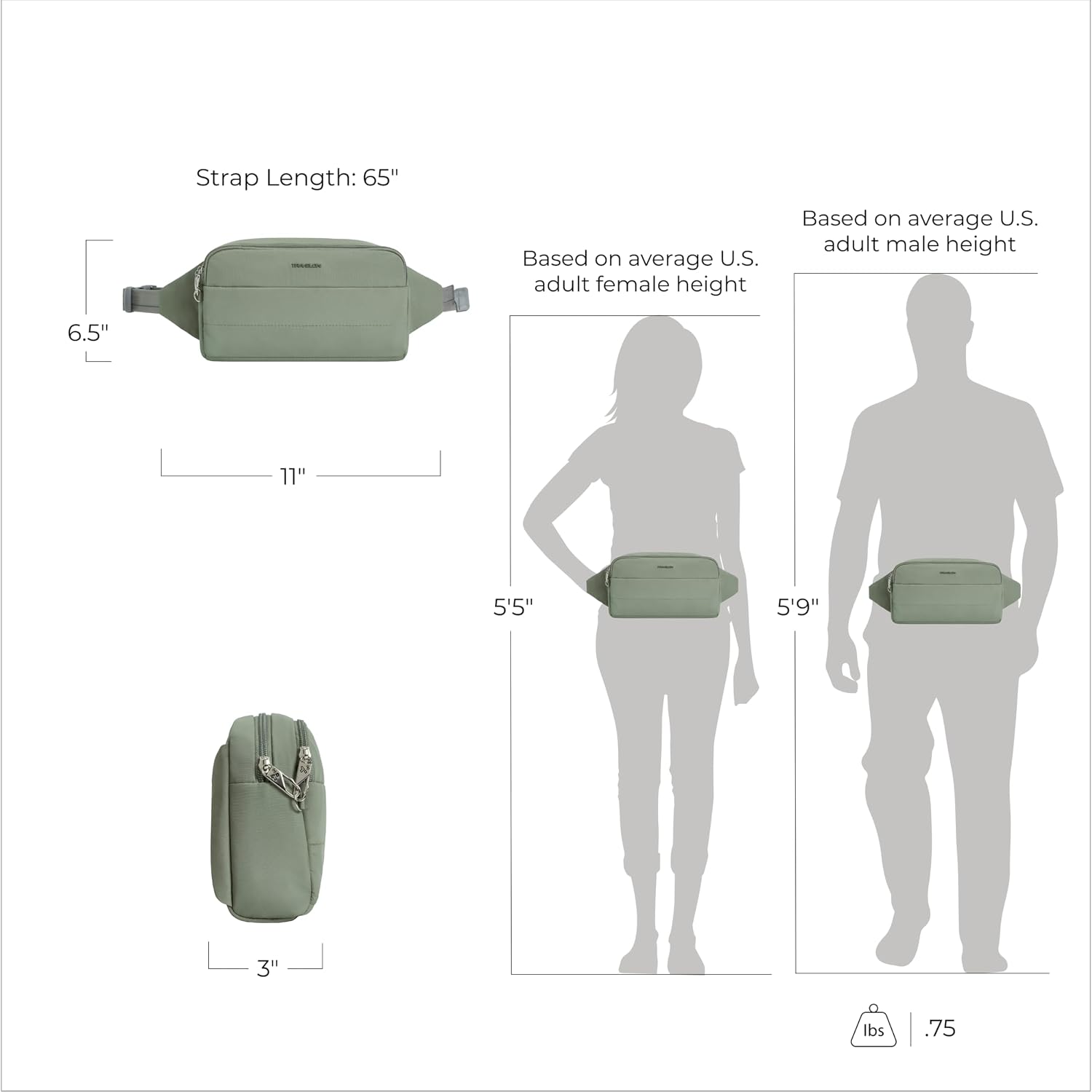 Travelon Anti-Theft Roam XL Belt Bag