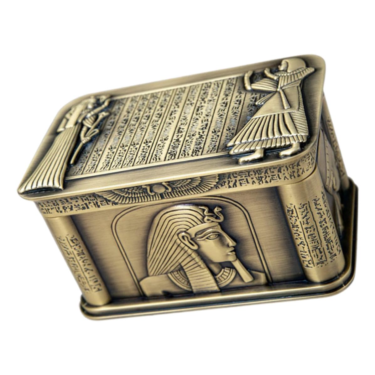 Coffret de rangement bijoux rétro orné d'une sculpture vintage