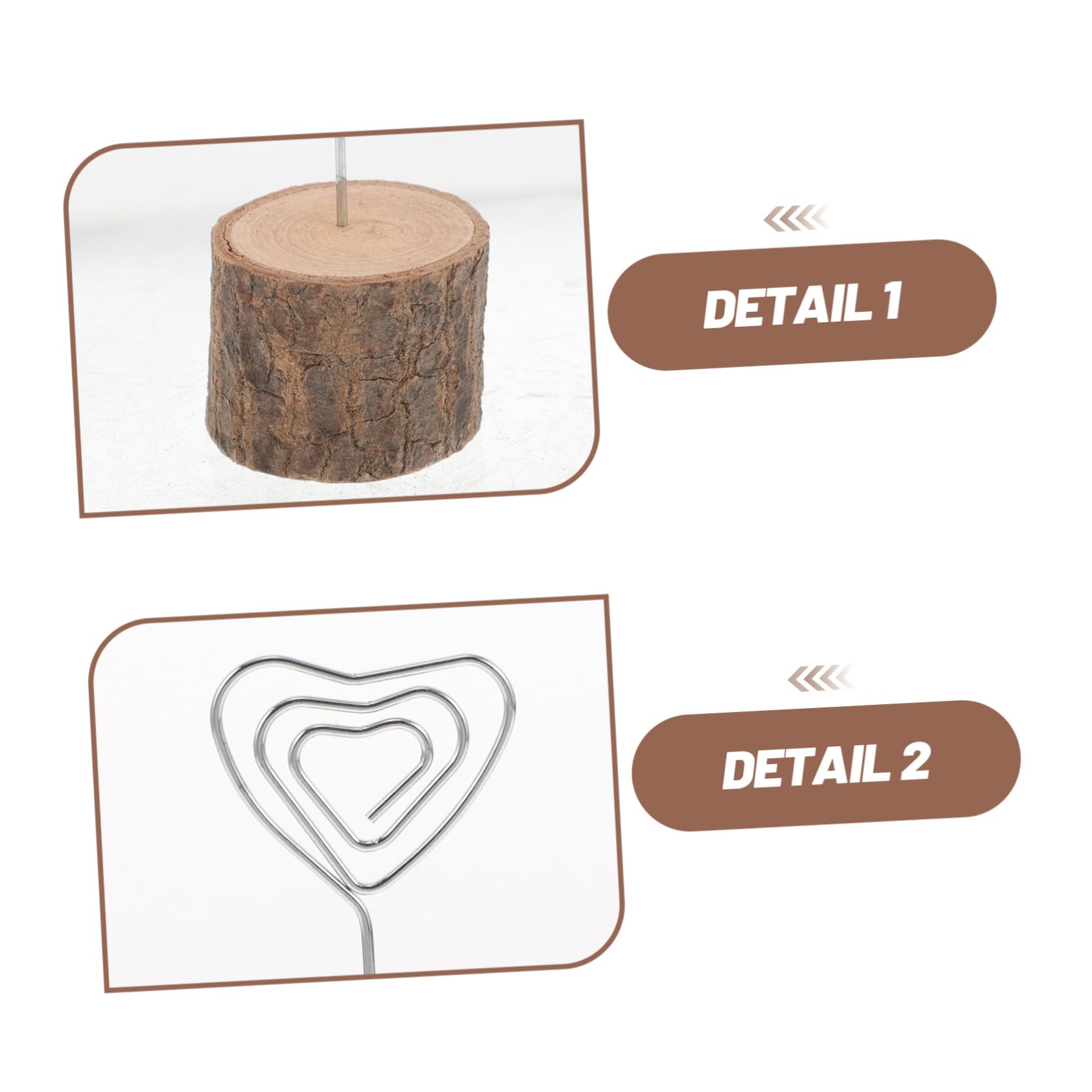 Garneck 20 Pezzi Porta Segnaposto in Legno Supporto Per Tavolo Per Feste Di Matrimonio Porta Biglietti Da Visita in Legno Titolare Della Carta Di Nome Silver