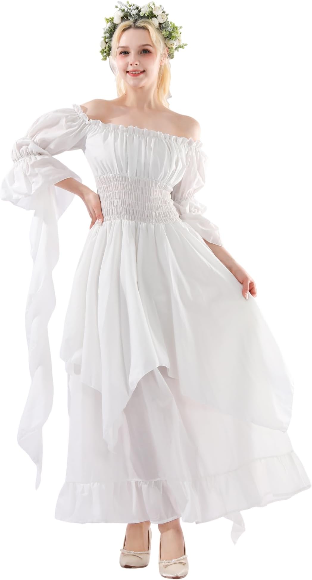 NSPSTT Renaissance Dress Medieval Long Dress Victorian Gown Long Dress Gothic Dress Regency Dress