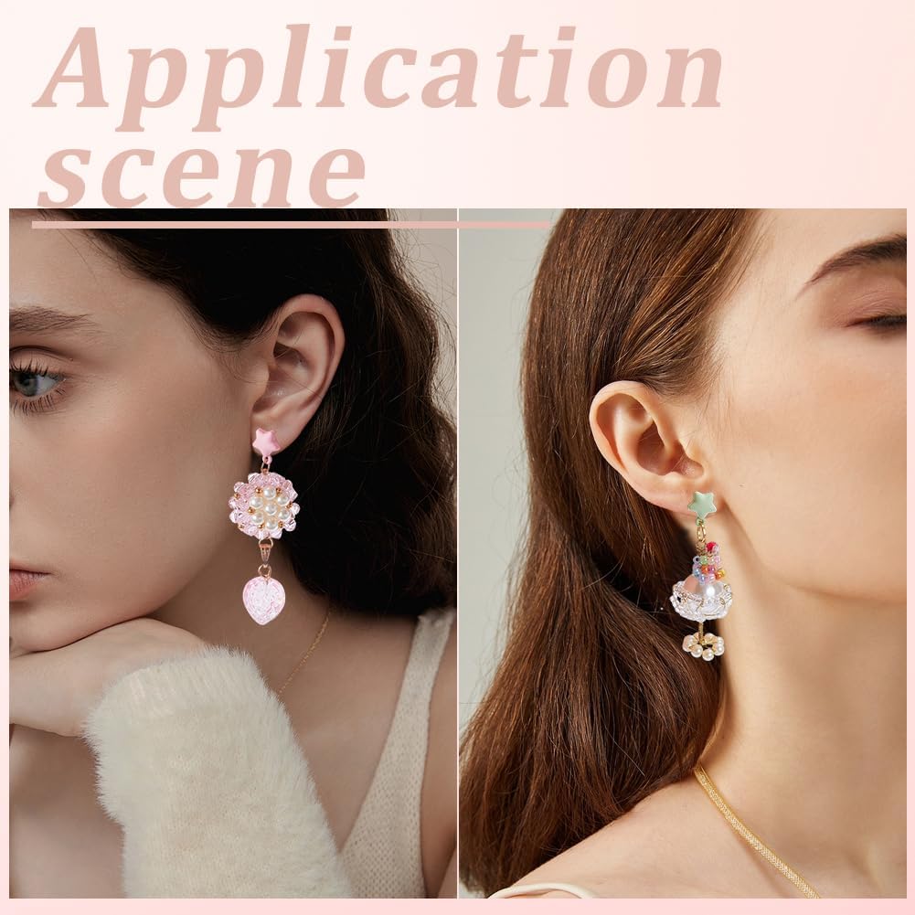 1 Box 40Pcs Star Earring Stud Findings 5 Colors Star Earring Posts with Loop Bulk Colorful Stainless Steel Cute Coquette Back Ear Stud for Jewelry Making Supplies DIY Crafts Party Favor Adult image 5