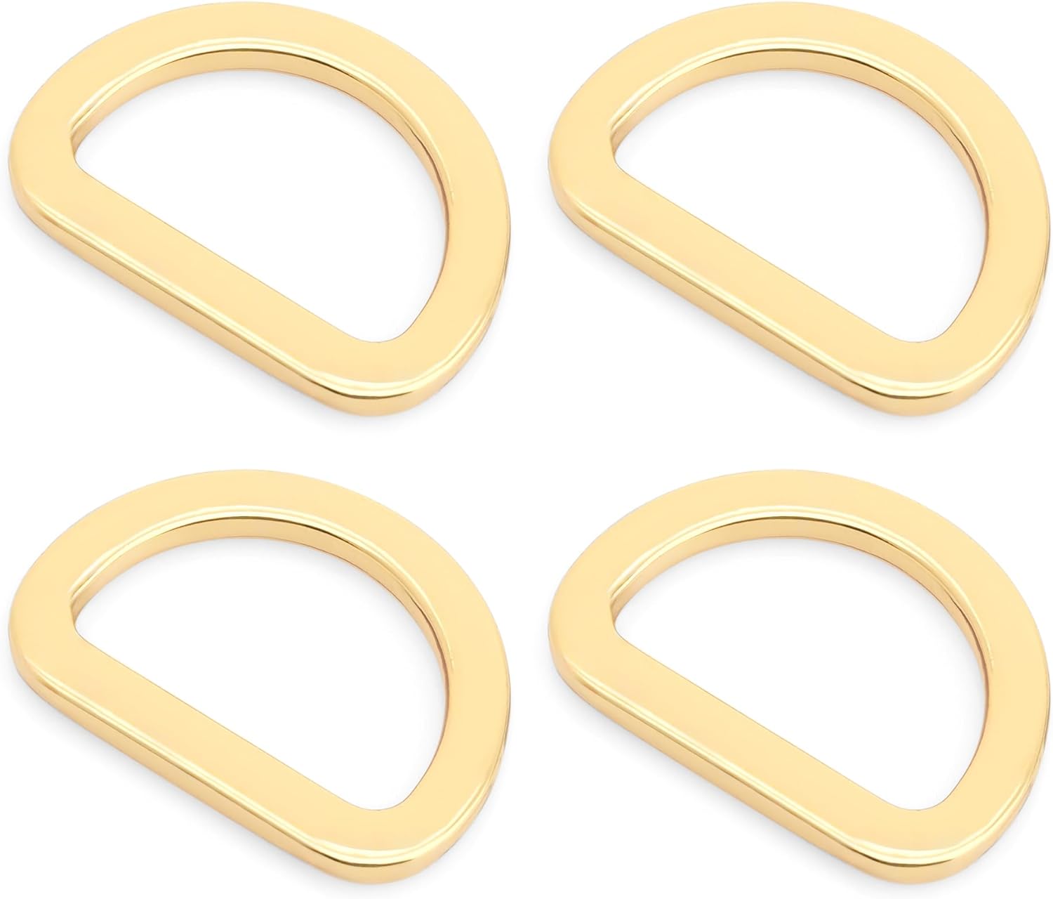 CRAFTMEMORE D Rings Purse Loop Flat Metal D-Ring Heavy Duty Findings for Craft Bag Belt 10 Pack PTDF - Image 2