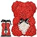 Rosen Bär Teddybär muttertagsgeschenk geschenk mama Freundin Geburtstagsgeschenke Frauen Geschenke für Sie Rosen Teddybär RosenBär Künstliche Rosen Blumen jahrestag geschenk für sie RosenBär Box (rot)