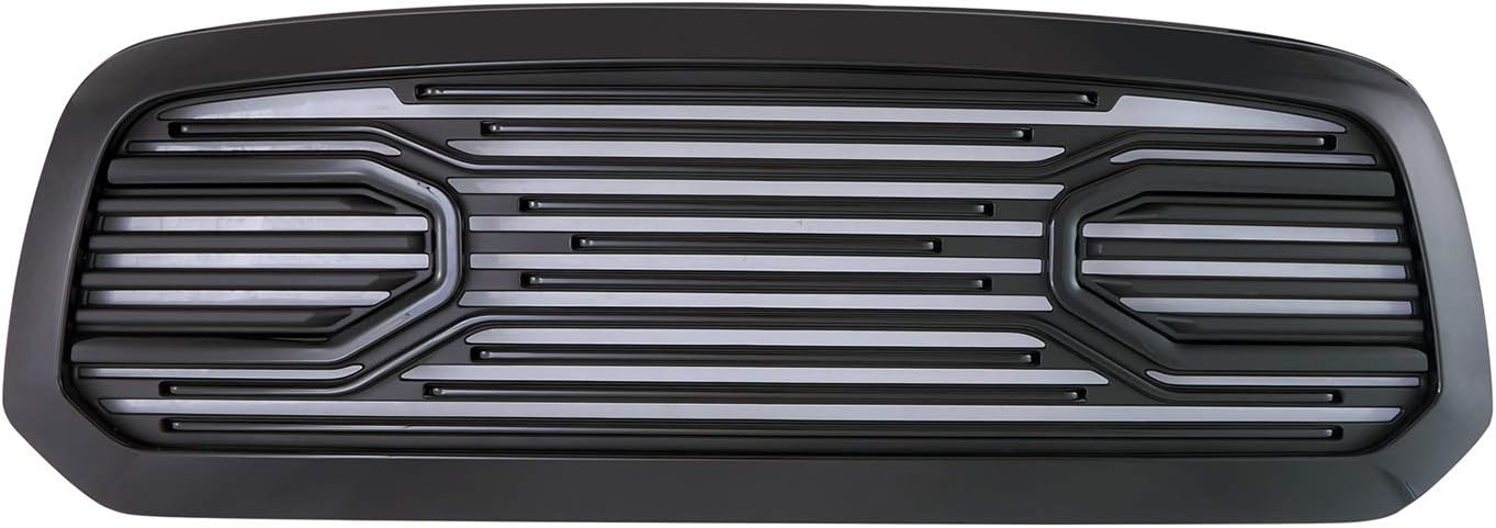 Paragon Front Grille for 2013-18 Dodge Ram 1500 (Incl. 2019 Classic Models) - Gloss Black RAM Style Grill