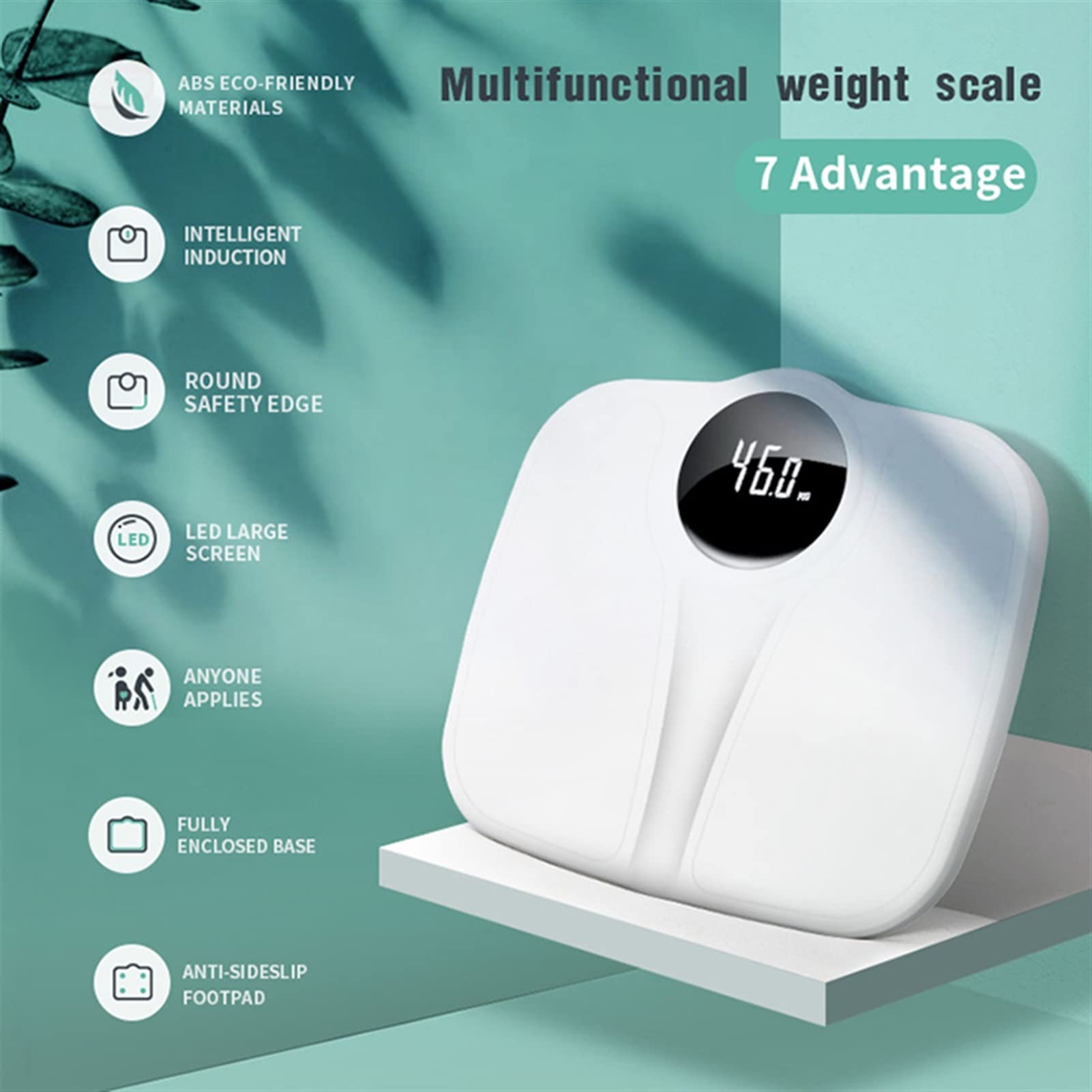 JINGYAN Básculas digitales Weights Scale Body Home Balance Plastic Digital LED Weight Floor Bathroom Weighing For