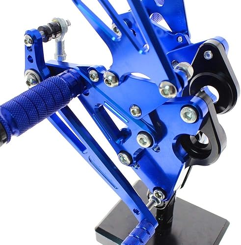 Miniatura 3 de Krace Juego de estriberas delanteras para motocicleta, reposapiés, pedales de cambio de freno, totalmente ajustables, apto para Yamaha FZ-09 MT09