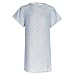1 Patient Gown White w/Snowflakes - One Size Fits Most - Back Tie Closures - 55/45 Polycotton