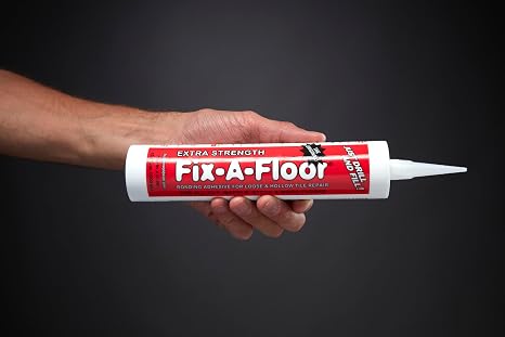 The Original Floor-Fix-Pro Loose Tile Repair Adhesive - Tile, Porcelain, Ceramic, Marble, Stone & Wood Floor Repair Adhesive - 1 Gallon Jug