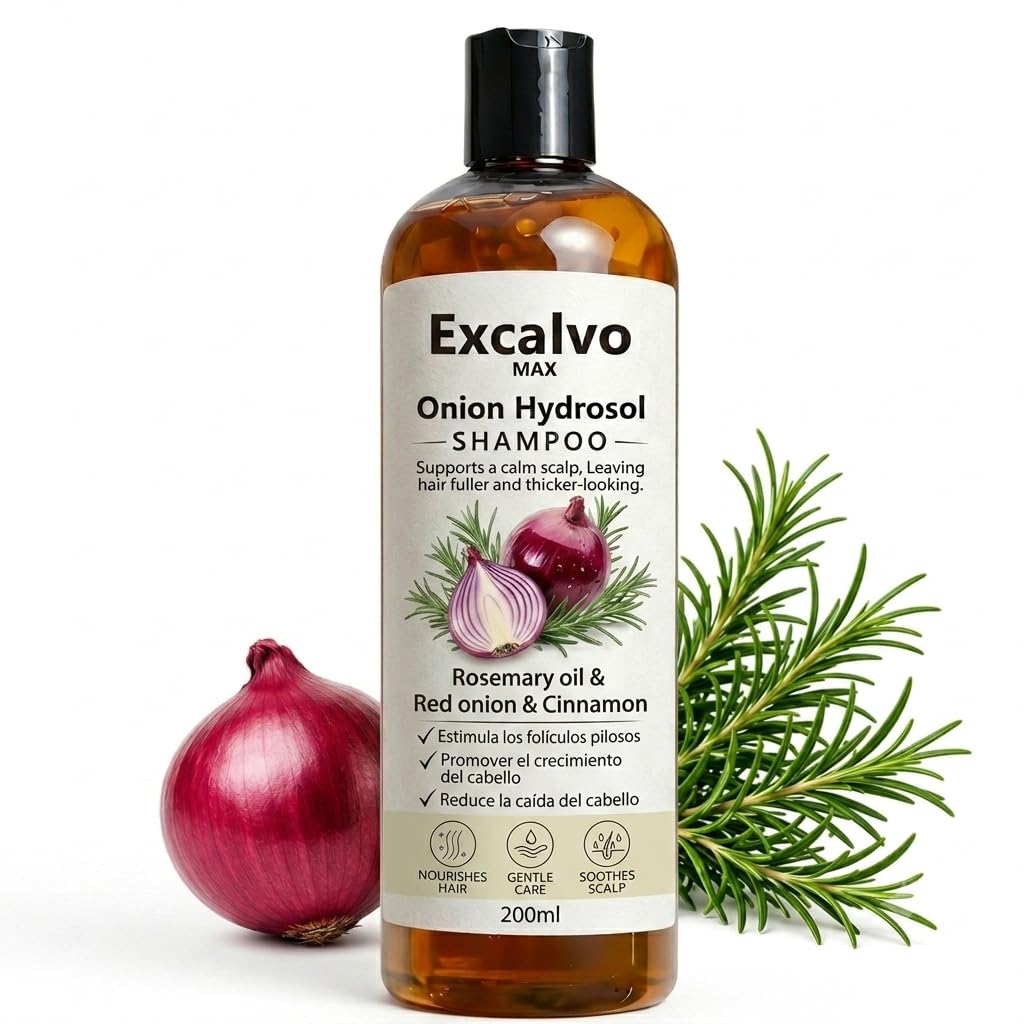 Official ExcaIvo Shampoo, Onion Shampoo for Hair Growth, With Rosemary Oil, Red Onion, Cinnamon, Effectively Prevent Hair Loss | Promotes Thicker Fuller Hair for Women and Men