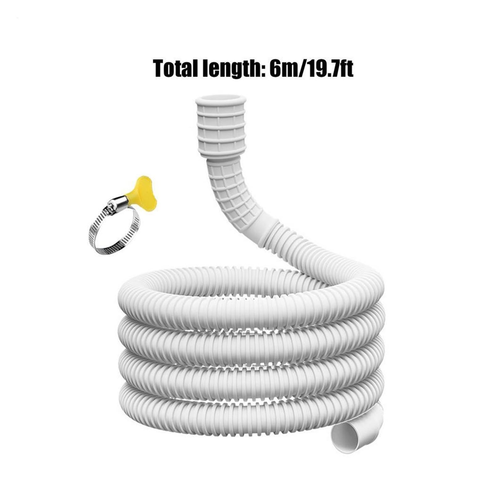 Tubo di scarico del condizionatore d'aria mobile per lavatrice, 5/6 m, unità esterna AC, tubo di scarico per perdite d'acqua, tubo in plastica (6 m)