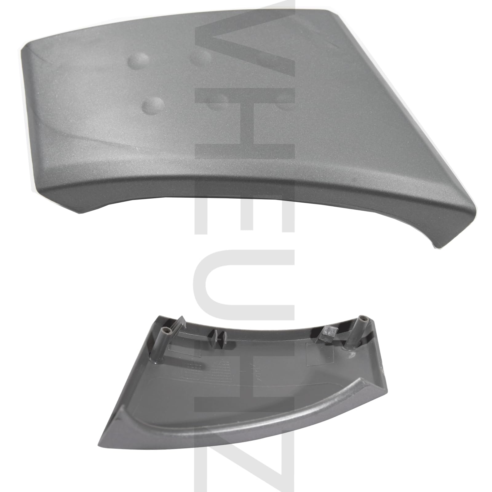 Maniglia della porta grigia e copertura interna della maniglia dell'auto nera compatibile con Peugeot 107 Toyota Aygo Citroen C1 Base del bracciolo della porta