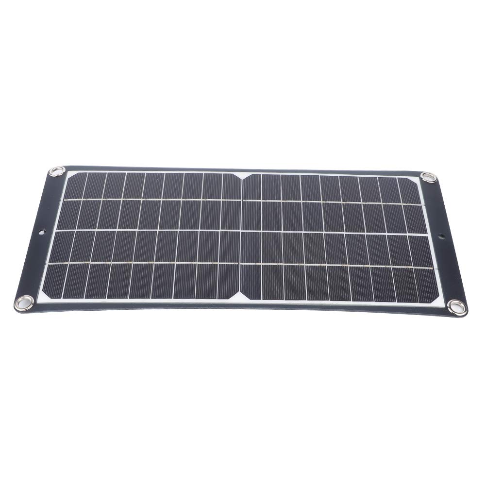 EMUKOEP Scheda di Ricarica per Pannello Solare Impermeabile da 20 W per Ciclismo, Arrampicata, Campeggio, Viaggi, Caricatore Portatile USB con Uscita 5 V