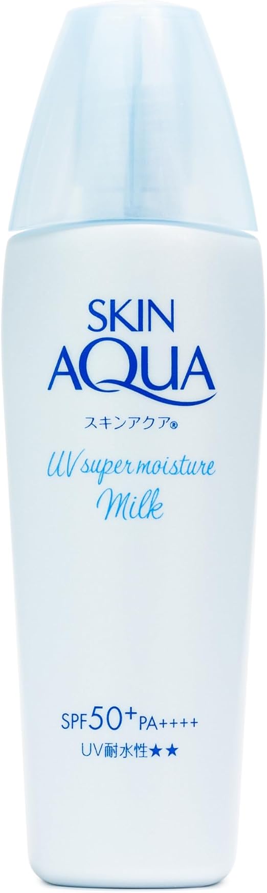 SKIN AQUA® Super Moisture Milk 40g - Protetor Solar Facial sem cor FPS50 com Ácido Hialurônico e Textura Leve