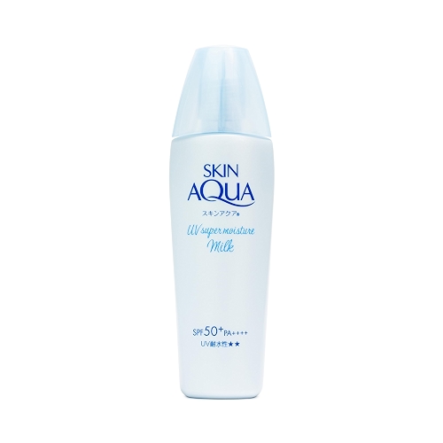 SKIN AQUA® Super Moisture Milk 40g - Protetor Solar Facial sem cor FPS50 com Ácido Hialurônico e Textura Leve SKIN AQUA® Super Moisture Milk 40g - Protetor Solar Facial sem cor FPS50 com Ácido Hialurônico e Textura Leve