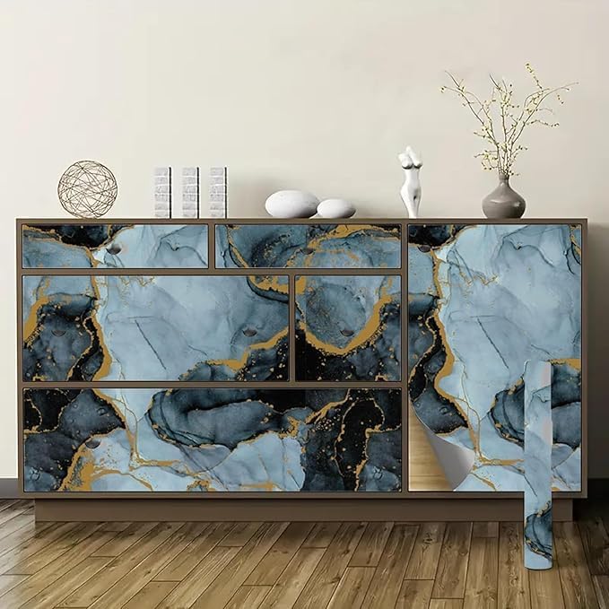 Image of Self-Adhesive Wallpaper & Wall Stickers, Dark Grey Gold
