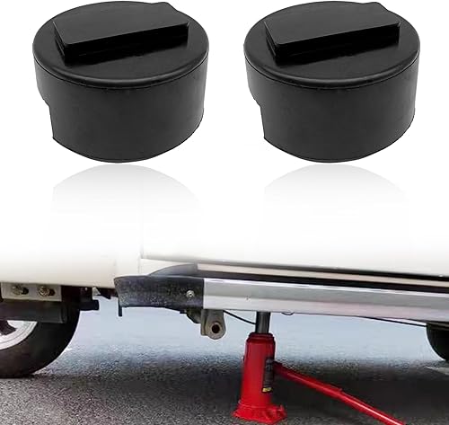 2 unids Car Lift JackJack Stand Adapter Pinch Weld Jack Pad para BMW y 1 3 4 5 Series Ranurado Goma Jack Pad Frame Rail Protector Square Poliuretano