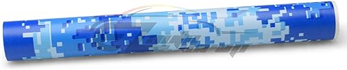 Vista 4 de EZAUTOWRAP - Kit de herramientas gratuito de camuflaje digital azul, diseño de camuflaje de vid para automóvil, motocicleta, liberación de aire, sin