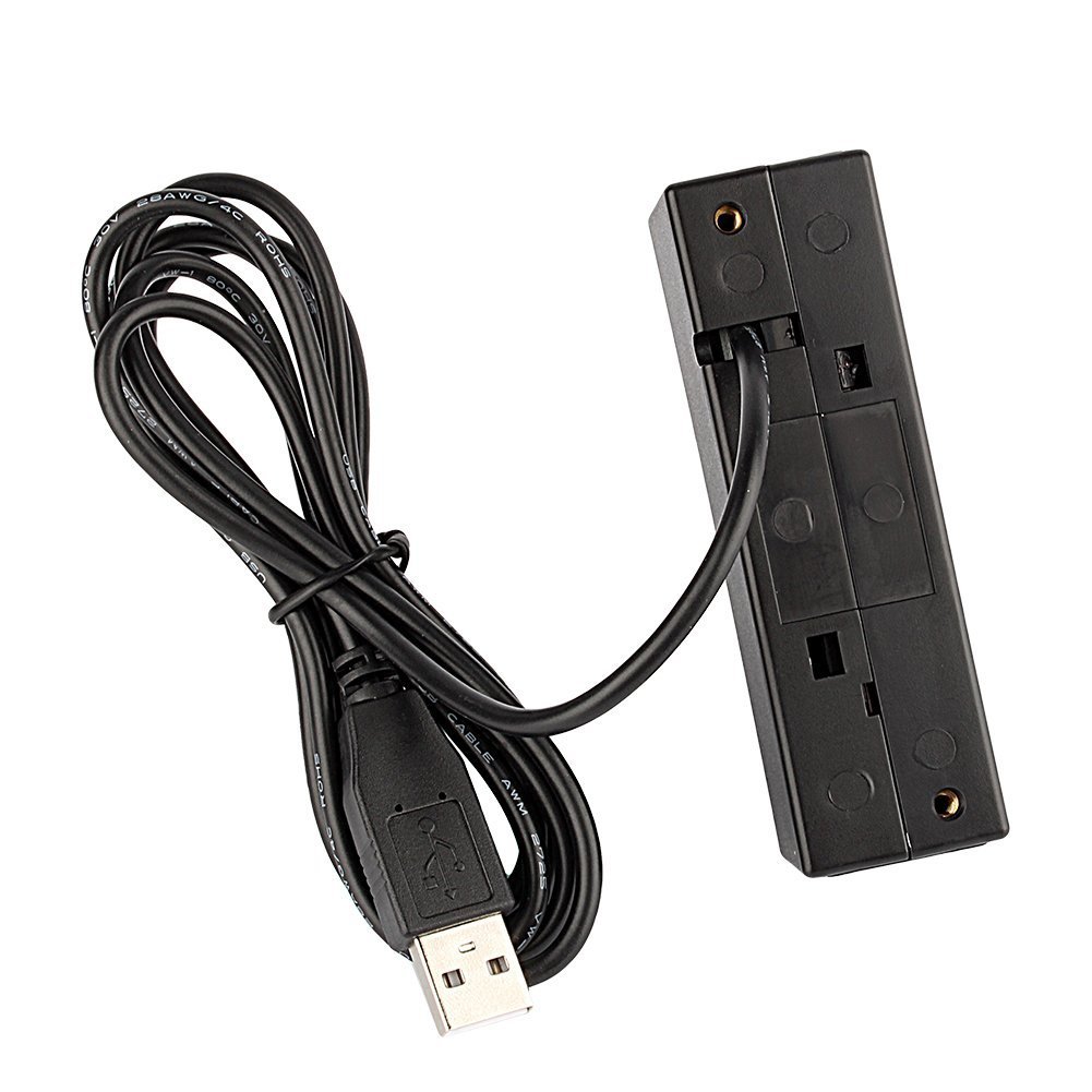 Mini lecteur de bande magnétique de carte de crédit USB Msr90 3 pistes triples Hi-Co haute vitesse pour système de point de vente, caisse enregistreuse Msr, Noir