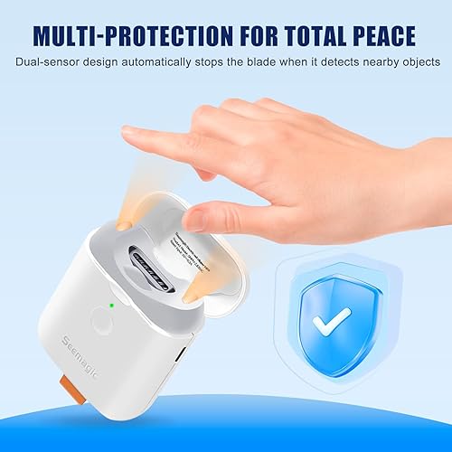 Miniatura 5 de Cortauñas eléctrico para recortadora de uñas de bebé, cortaúñas eléctrico automático con luz LED, mini cortaúñas para adultos, personas mayores