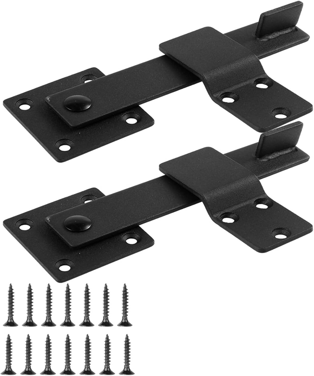 2pcs Flip Gate Latch Lock Adjustable Barn Door Hardware Safety for Ourdoor Wooden Fence Cabinet Sliding Doors for Barn Doors