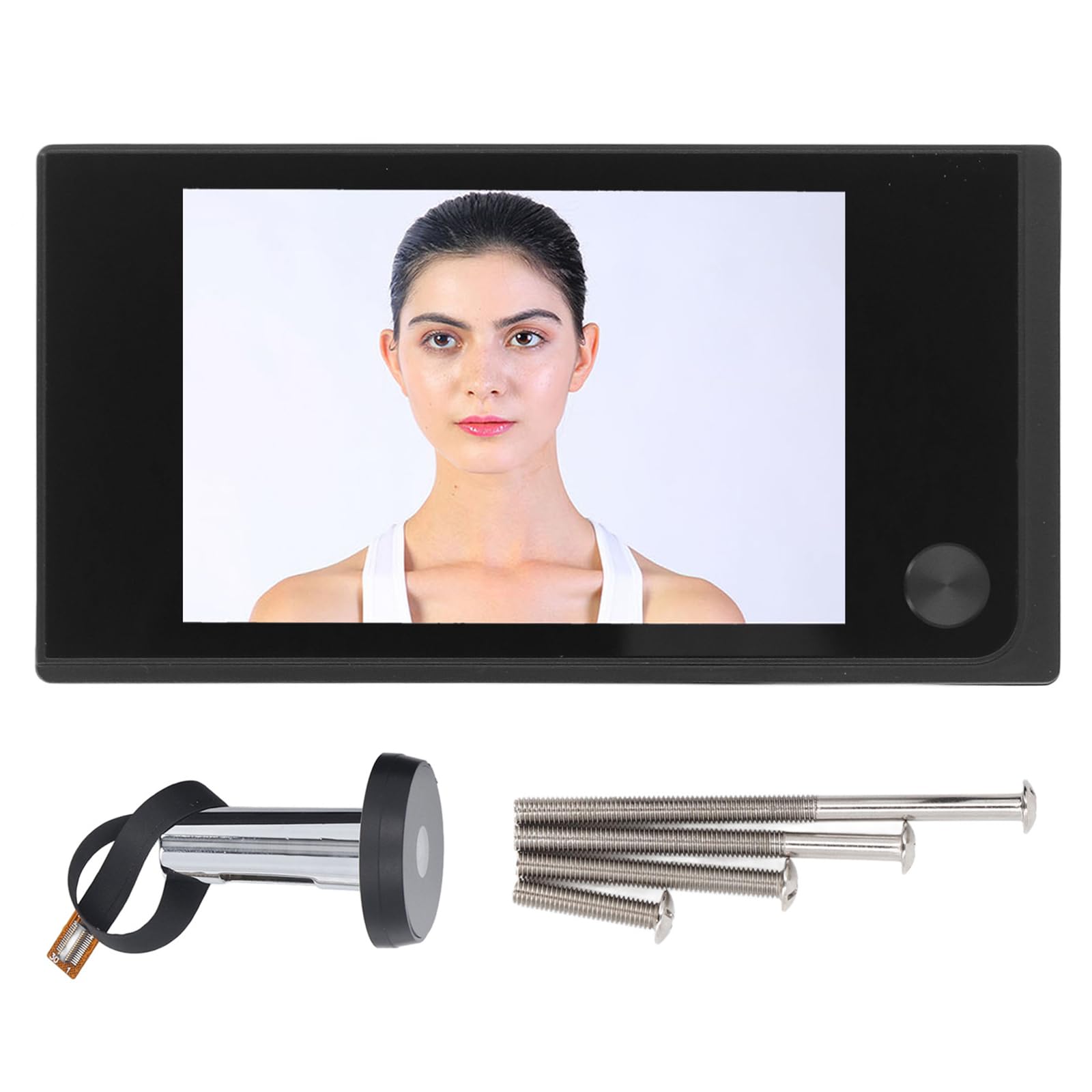 Nikou 3.5 pulgadas 120 grados gran angular electrónico ojo de gato, timbre digital LCD puerta electrónica mirilla mirilla de baja potencia (negro)