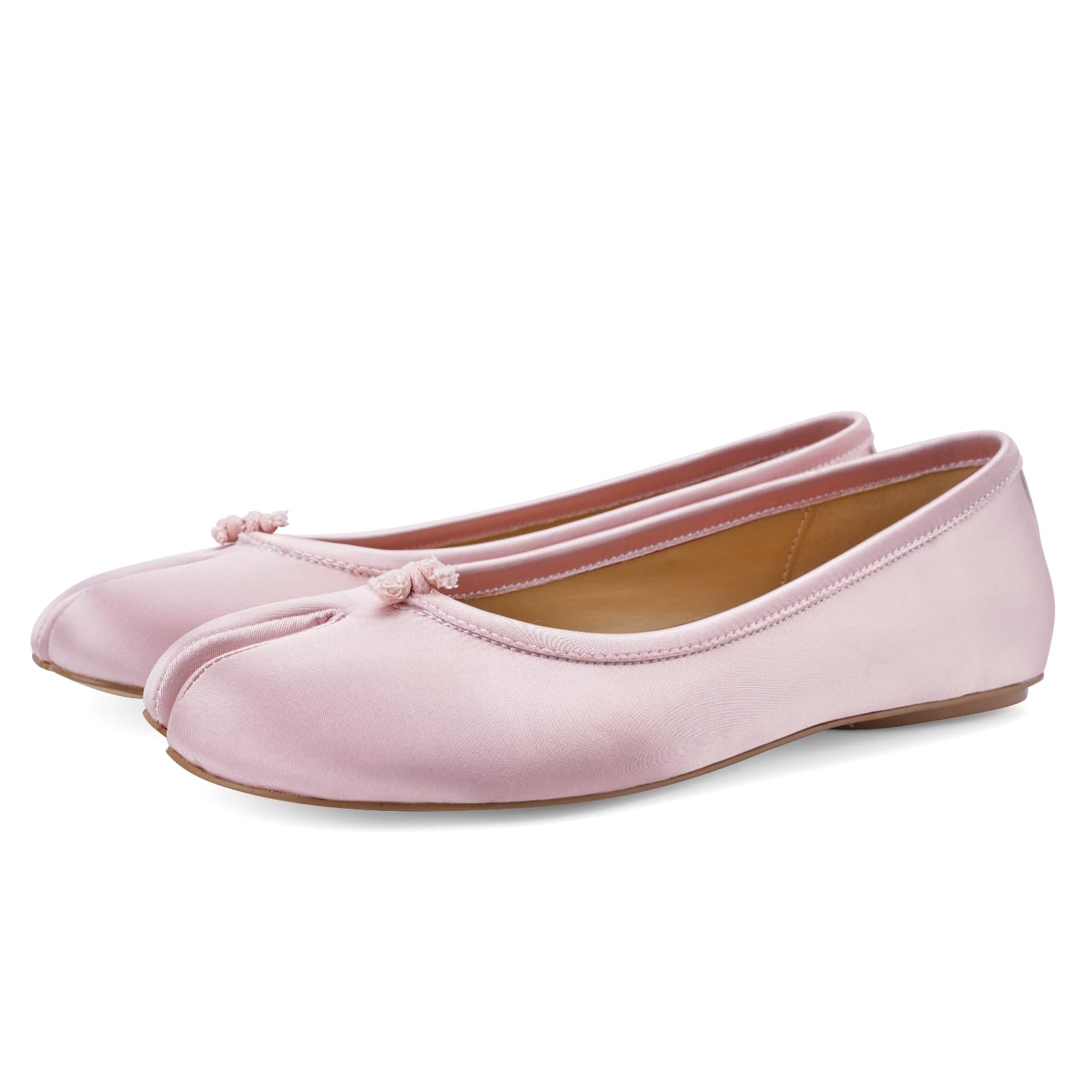 Tabi Ballet Flats Shoes for Women Rounde Toe Wide Width Split Toe Low Heel Comfortable Flats Shoes