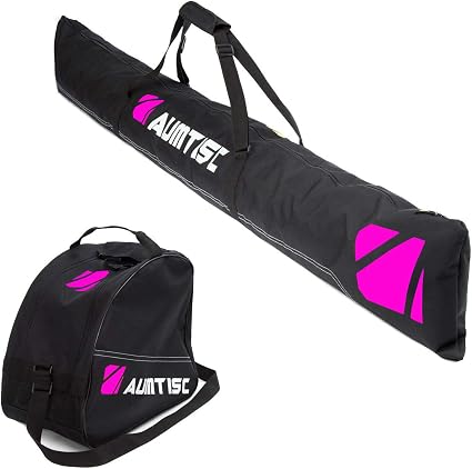 Amazon.com: AUMTISC - Combo de bolsa de esquí y para botas (acolchada, bolsa  para 1 par de botas de esquí, longitud ajustable, hasta 200 cm). : Deportes  y Actividades al Aire Libre