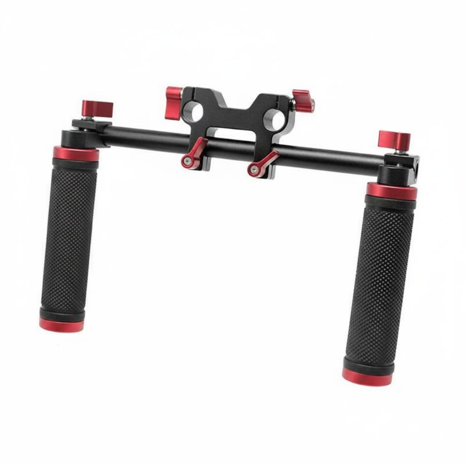 stabilized handheld filming dslr shoulder rig sturdy aluminum | alloy two-handed hand grip camera bracket 15mm rod support handle for videographers, filmmakers, filming, red